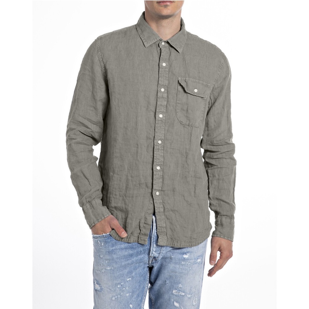 Goodiellow Classic Linen Sage Green 👔 Shirts SIZE XL